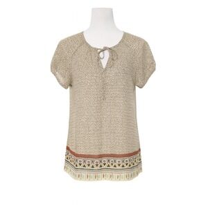 Liz Claiborne‎ Women's Short Sleeve Sheer Blouse Size Medium
